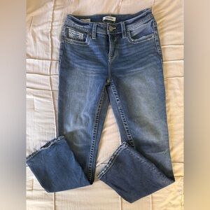 Vigoss Flower Embroidered Boot Cut Jeans